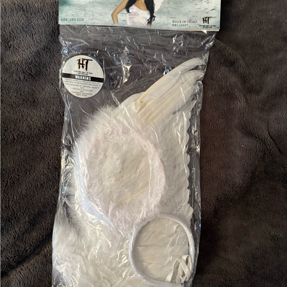 Hot Topic White Feathered Angel Costume Set